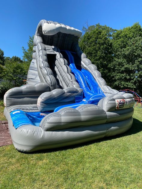 Silver Surfer Dual Lane Waterslide Rental | Moon Bounce Rentals in DC, Virginia & Maryland Water Slide Rentals, Moon Bounce, Splash Pool, Silver Surfer, Inflatable Water Slide, Water Slides, Maryland, Virginia, Pool