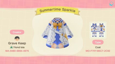 Jean And Barbara, Animal Crossing Cosplay, Barbara Cosplay, Code Clothes, Genshin Impact Cosplay, Bubblegum Pop, Island Adventure, Acnh Designs, Animal Crossing Qr Codes Clothes