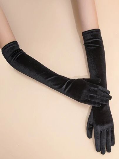 Search black silk gloves | SHEIN USA Black Silk Gloves, Sequence Style, Royalty Clothes, Silk Gloves, Mesh Gloves, Chubby Fashion, Costura Diy, Fantasy Dresses, Long Gloves