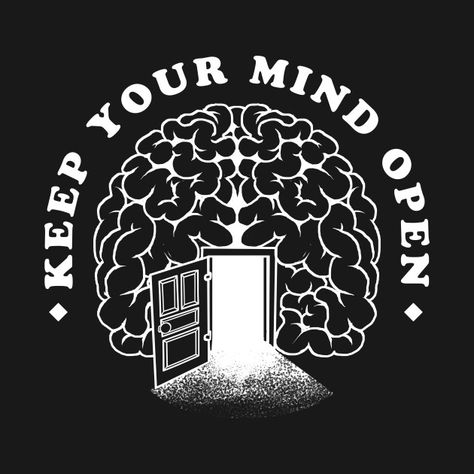 Open Minded Illustration, Shirt Logo Design Graphics, T Shirt Graphic Design Ideas, Open Your Mind Art, Cool Tshirt Designs Graphic Tees, Graphic Tshirt Design Art, Mind Graphic Design, Open Order Design, Logo For Tshirt