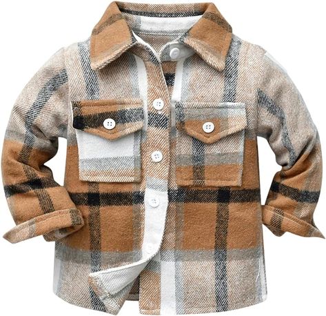 WINZIK Toddler Kids Plaid Jacket Flannel Shirt Baby Boys Long Sleeve Thicken Blouse Little Boys Button Down Tops (4-5T, 3#) : Amazon.ca: Clothing, Shoes & Accessories Boys Flannel, Christmas Coat, Kids Flannel, Girls Flannel, Autumn Coat, Buffalo Plaid Shirt, Plaid Shirts, Boys Plaid, Shirt Blouses Tops