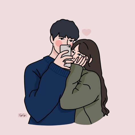 Lovers Illustration, Anime Diys, Love Cartoon Couple, Romantic Couple Images, Friends Illustration, Glitch Wallpaper, Snapchat Funny, Cute Couple Cartoon, Cute Cartoon Pictures