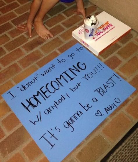 Asking or answering to a dance ... Using doughnuts and a "blast" from Sonic Cute Hoco Responses, Answering To A Dance, Hoco Answer Ideas, Homecoming Response Ideas, Hoco Answers, Hoco Response Ideas, Dance Questions, Dance Responses, Dance Answers