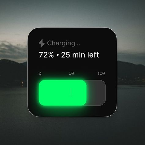 Charging Widget by Christian Chinemerem on Dribbble Watches Design, Ui Design Principles, Digital Minimalism, Ios Ui, App Interface Design, Graphic Design Infographic, Widget Design, Visual Identity Design, App Design Inspiration