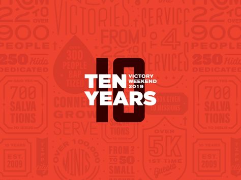 Company Anniversary, Ten Year Anniversary, 10 Logo, 타이포그래피 포스터 디자인, Campaign Logo, Anniversary Logo, 10 Year Anniversary, Church Design, Hello There