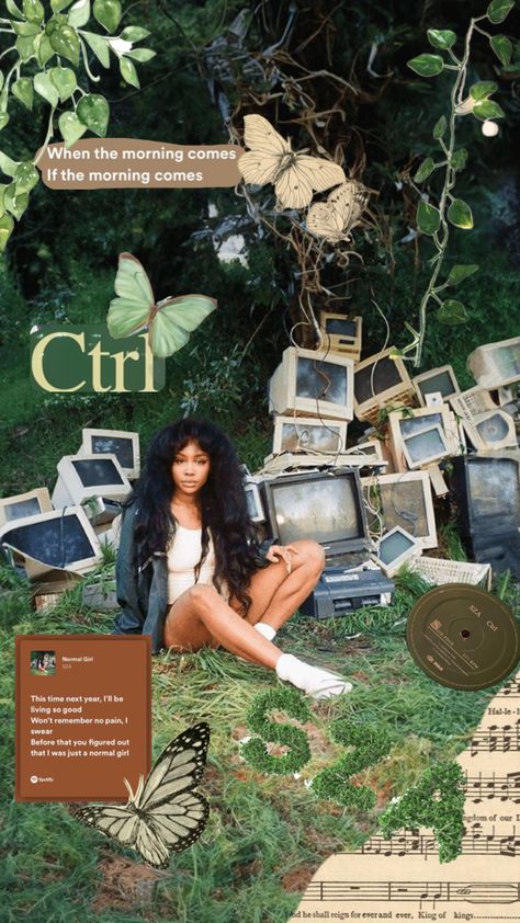 ctrl!!! #sza #ctrl #wallpaper #art #szawallpaper #szaaestethic #homescreen #lockscreen Ctrl Wallpaper, Sza Aesthetic Wallpaper Blue, Ctrl Sza, Sza Ctrl, Hip Hop Wallpaper, Miles Spiderman, Sage Green Wallpaper, Cute Lockscreens, Ios App Iphone