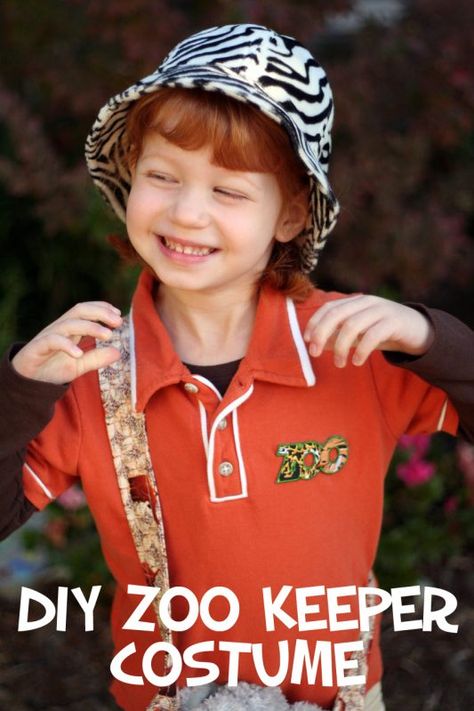 DIY Zoo Keeper Costume for Kids Diy Zoo Keeper Costume, Diy Zookeeper Costume, Zookeeper Halloween, Zookeeper Outfit, Zookeeper Halloween Costume, Zoo Keeper Costume, Zookeeper Costume, Easy Diy Costumes, Kids Zoo