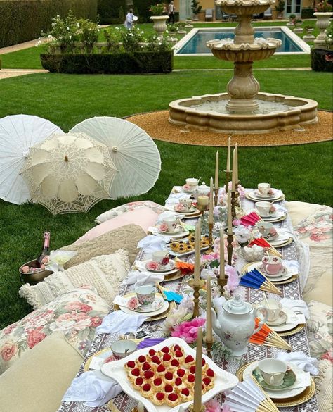 Davis Bates, Indy Blue, Summer Engagement Party, Blue Bridal Shower, Table Setting Decor, Spring Shower, Tea Party Garden, Wedding Inspiration Board, Blue Bridal