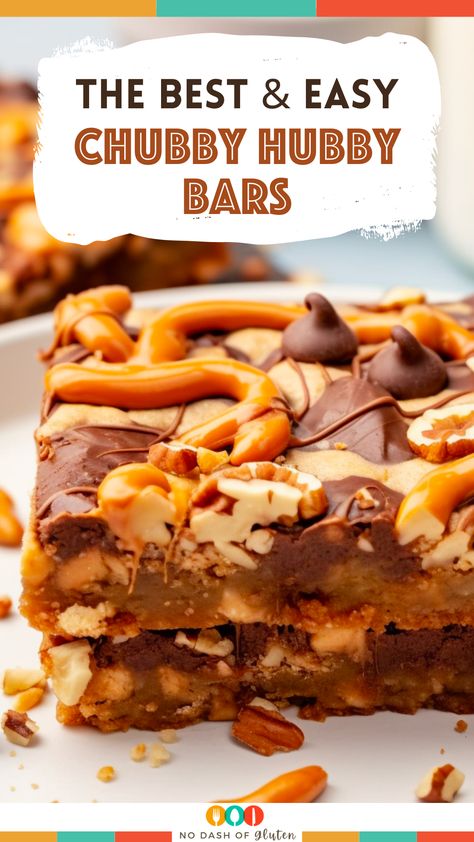 Dive into the world of sweet and salty delights with these Chubby Hubby Bars! Perfectly balanced with chocolate chips, chunky peanut butter, and crunchy pretzels, they're a crowd-pleaser for any occasion. Easy to make and irresistibly delicious, these bars are a must-try for dessert lovers. Don't miss out on this heavenly treat – Save this pin and get ready to bake your new favorite dessert! Easy Bar Recipes, Dessert Oreo, Salty Treats, Chunky Peanut Butter, Dessert Bar Recipe, Peanut Butter Bars, Desserts For A Crowd, Favorite Dessert, Cookie Bar Recipes