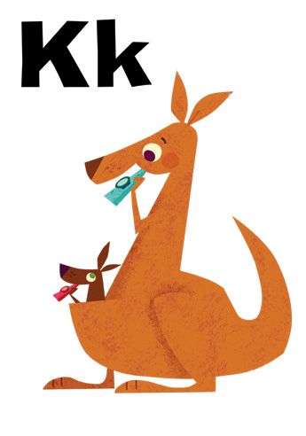 Johnny Yanok | Illustration & Design Spot Illustration, Kangaroo Illustration, Music Illustration, Alphabet For Kids, Rainbow Kids, Australian Animals, Portrait Illustration, Childrens Illustrations, Children's Book Illustration