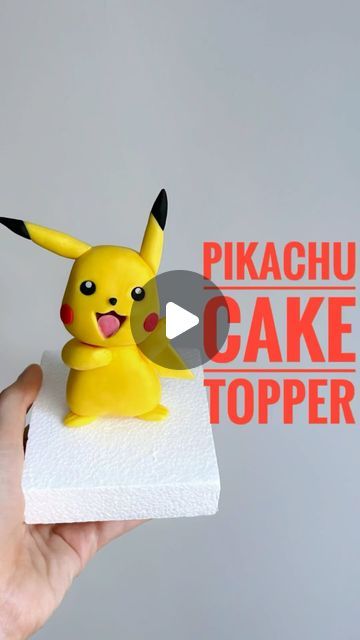 Pikachu Cake, Pika Pika, Pokemon Cake, Cake Tutorial, Say Hello, Cake Toppers, Pikachu, Pokemon, Pasta