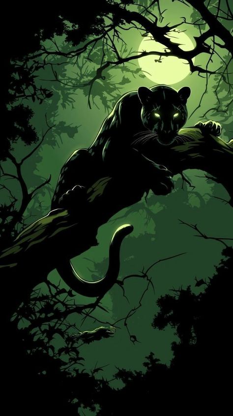 Panther Art Illustration, Black Panther Animal Art, Pantera Wallpaper, Cute Black Panther, Black Panther Aesthetic, Panther Aesthetic, Black Pantera, Black Panther Wallpaper, Black Panther Animal