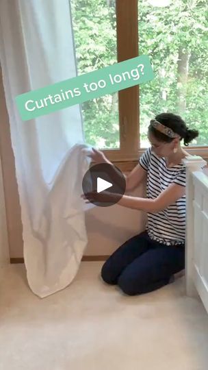 116K views · 174 reactions | No-sew curtain shortening gives that custom-length look without the hassle! Thx @thediymommy for teaching #diytips #easydiy #tipsandtricks | Bre Home DIY&Crafts | Bre Home DIY&Crafts · Original audio Shorten Curtains Without Sewing, Curtains Without Sewing, No Sew Curtains, Long Curtains, How To Make Curtains, Cafe Curtains, Shortening, No Sew, Sewing Tips