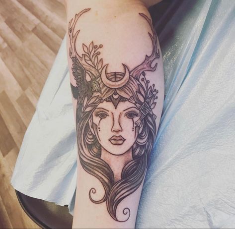 St Brigid Tattoo, Goddess Brigid Tattoo, Brigid Tattoo, Goddess Images, Tattoo 2024, St Brigid, Goddess Tattoo, Celtic Goddess, Neo Traditional