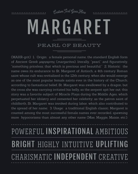 Margaret Name Meaning, Margaret Name, Four Kids, Name Meaning, Character Inspo, Names With Meaning, Book Inspiration, Thing 1 Thing 2, Book Series