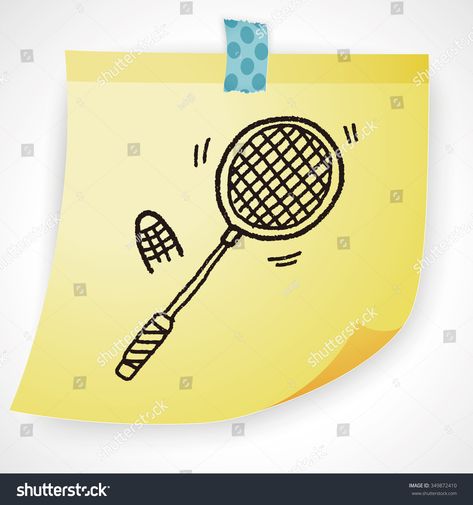 Badminton Doodle, Badminton, Watercolor Background, Stock Illustration, Pie Chart, Royalty Free Stock Photos, Doodles, Drawings, Design