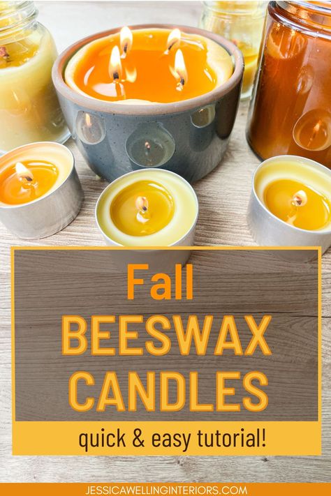 Fall Beeswax Candles homemade beeswax candles burning on a table top Beeswax Recipes Diy, Craft Items To Sell, Beeswax Ideas, Homemade Beeswax Candles, Homemade Candle Recipes, Beeswax Recipes, Beeswax Candles Diy, Candle Tutorial, Diy Candles Homemade