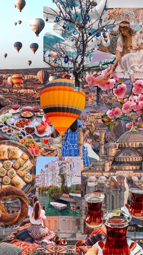 Turkey Moodboard, Turkey Wallpaper Aesthetic, Turkey Aesthetic Wallpaper, Turkey Asthetic Picture, Turkey Collage, Turkey Culture Aesthetic, Turkey Trip Aesthetic, Turkey Country Aesthetic, Turkey Culture