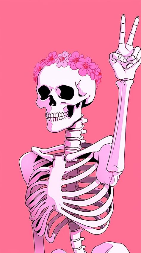 Pink Skeleton Wallpaper, Calaveras Aesthetic, Pink Halloween Aesthetic, Skull Wallpaper Iphone, Skeleton Wallpaper, Pink Skeleton, Netflix Shows, Halloween Wallpaper Iphone Backgrounds, Halloween Wallpaper Backgrounds