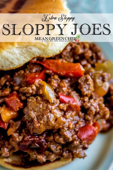 Best Sloppy Joe Recipe, Green Chef Recipes, Sloppy Joes Easy, Green Chef, Homemade Dinner Recipes, Sloppy Joes Recipe, Lunch Lady, Mean Green, Family Dinner Recipes