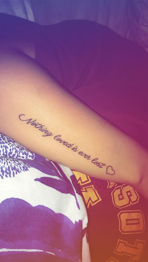 Nothing Loved Is Ever Lost, Lost Love Tattoo, Tattoos For Lost Loved Ones, Lost Loved Ones Tattoo, Small Remembrance Tattoos, Demon Tattoos, Lost Tattoo, Grandma Tattoos, 10 Tattoo