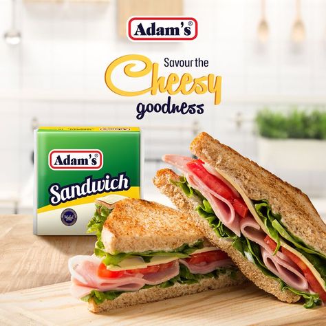 Take a bite and taste the cheesy goodness with Adam’s Sandwich Cheese. 🌐: www.adamsestore.com #AdamsMilkFoods #Adams #SandwichCheese #Cheese Bread Reference, National Cheese Day, Sandwich Cheese, Food Reference, Cheese Day, Social Design, Power Points, Food Content, Korean Design