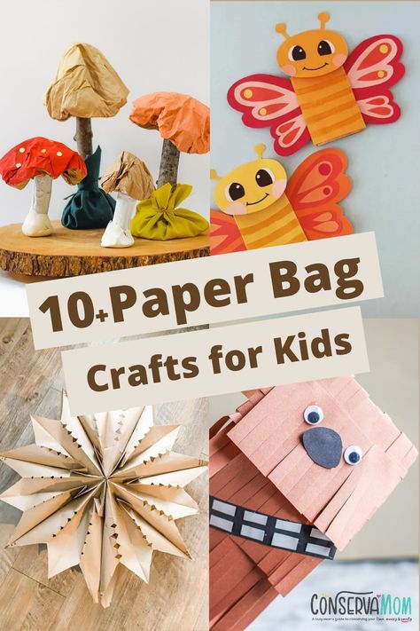 Paper Bag Crafts For Kids, Bag Crafts For Kids, Upcycle Paper, Toilet Paper Roll Craft, Brown Paper Lunch Bags, Roll Craft, Tricky Riddles, Paper Bag Crafts, Paper Bag Puppets