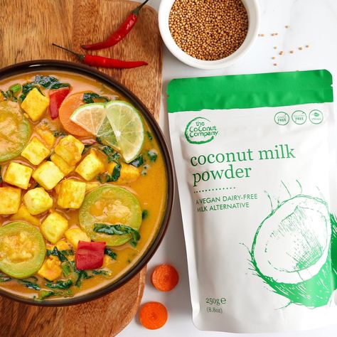 How to use Coconut Milk Powder in cooking — The Coconut Company Coconut Milk Powder Recipes, Coconut Powder Recipes, Coconut Jasmine Rice, Cooking With Coconut Milk, Coconut Powder, Make Coconut Milk, Store Cupboard, Casein Protein, Dairy Free Alternatives