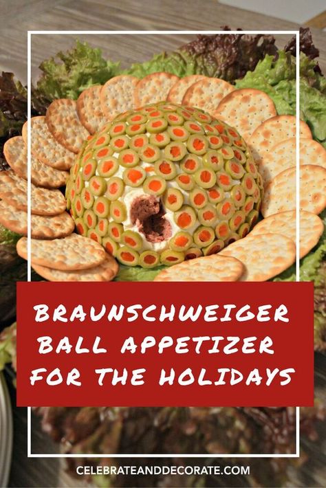 This is a favorite party recipe of my family an friends. Holidays and get togethers are a time to bring on the Braunschweiger Ball! No matter if it is getting together for a game day Sunday, a cocktail party or a family reunion, this will be a hit. Gather your ingredients. Form a ball shape and then refrigerate until your ball is firm enough to "frost". Serve your Braunschweiger Ball on a bed of leaf lettuce surrounded by crackers. Make sure you have plenty of crackers on… Braunschweiger Ball, Breakfast Crunchwrap, Best Christmas Appetizers, Cheese Ball Recipe, Christmas Appetizer, Bakewell Tart, Holiday Cocktail Party, Appetizers Easy Finger Food, Ball Party