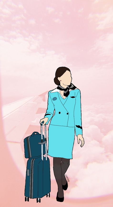 Flight attendant digital art Aesthetic Flight Attendant Wallpaper, Wallpaper For Flight Attendant, Flight Attendant Wallpaper Iphone, Flight Attendant Drawing Sketch, Padayon Future Flight Attendant, Flight Attendant Aesthetic Pictures, Flight Attendant Aesthetic Wallpaper Quotes, Future Flight Attendant Aesthetic Wallpaper, Future Flight Attendant Wallpaper