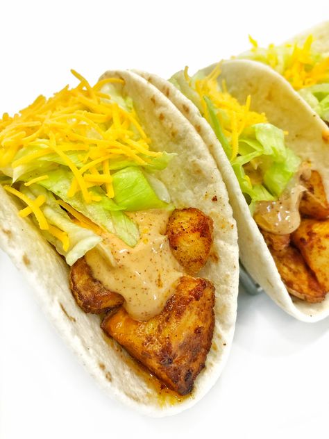 Low Carb Soft Foods, Potato Soft Tacos, Spicy Potato Tacos, Potato Taco Recipe, Soft Taco Recipe, Wl Recipes, Taco Bells, Paleo Vegetarian, Potato Tacos