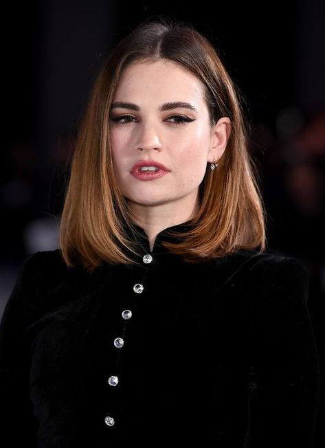 Lily James Hair, Long Bob Haircuts, Lily James, Medium Hair Cuts, Dream Hair, The 90s, About Hair, Bobs Haircuts, Hair Goals