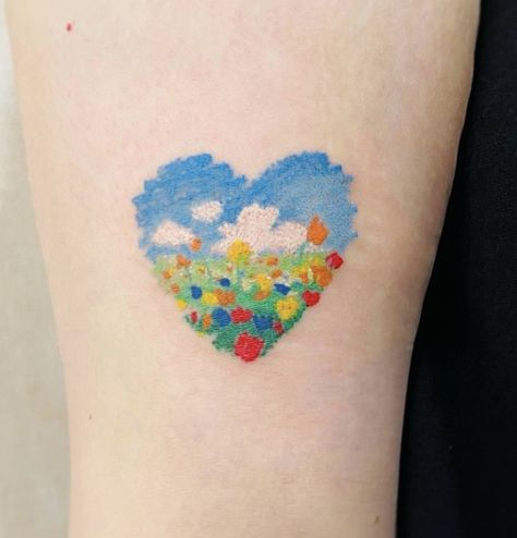 16 Tattoo, Petit Tattoo, Funky Tattoos, Cute Tats, Handpoke Tattoo, Small Pretty Tattoos, Cute Little Tattoos, Tatuaje A Color, Dream Tattoos