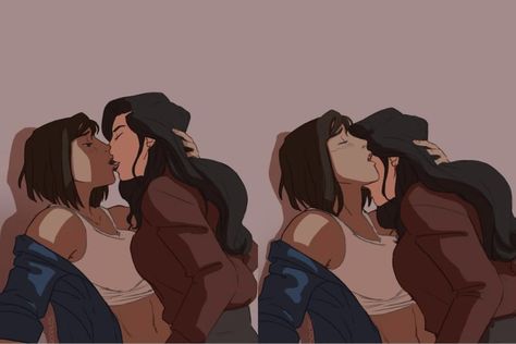 Kora X Asami Fanart, Legend Of Korra Korrasami Wallpaper, Kora And Asami Fanart, Astrid Parker Doesnt Fail Fanart, Wlw Kiss Spicy Art, Korra X Asami Fanart, Korra And Asami Fanart Spicy, Spicy Wlw Fanart, Kora And Asami Spicy