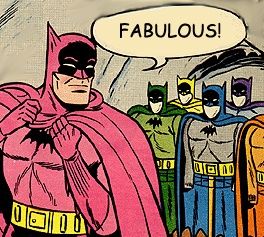 Holy Pink, Batman! | Pink Makes Me Happy Comic Pop Art, I'm Batman, Batman Funny, Pop Art Comic, Old Comics, Im Batman, Dc Memes, Retro Comic, Lego Batman