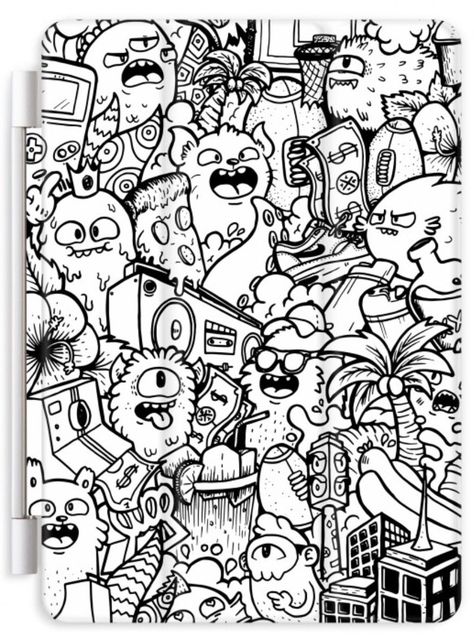 coloring pages 🌎 Doodle Art Drawing Coloring Pages, Graffiti Doodle Art, Doodle Coloring Pages, Doodle Art Posters, Pailin, Doodle Wall, Doddle Art, Arte Doodle, Graffiti Doodles