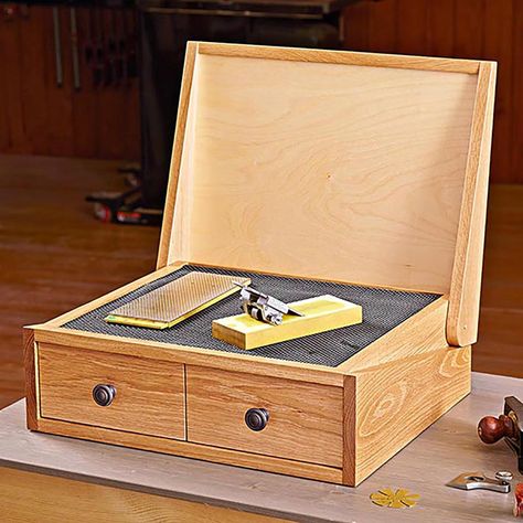 Sharpening Station, Cabinets Storage, Woodworking Projects Furniture, Storage Organizers, Woodworking Bed, Woodworking Shop Projects, Wood Magazine, Woodworking Box, Woodworking Projects For Kids