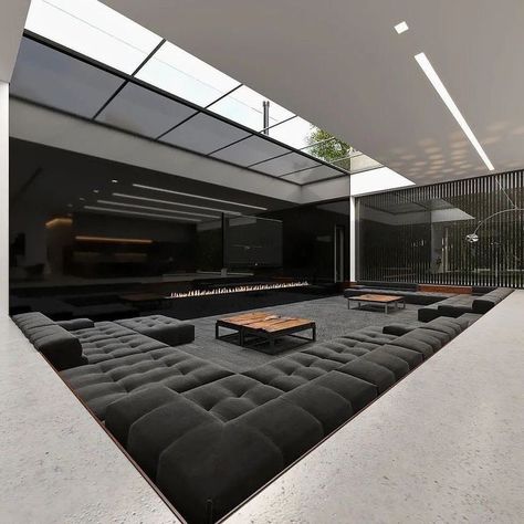 Japanese House Architecture, Glass Mansion, Mansion Living, Living Room Dark, Home Theater Room Design, Luxury Mansions Interior, Room Dark, Mansion Designs, Aesthetic Living Room