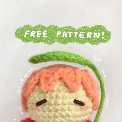 Smiski Hat Crochet Pattern, Calcifer Crochet Pattern Free, Cute Handmade Crafts, Ghibli Amigurumi Free Pattern, Ponyo Crochet Free Pattern, Chibi Crochet Free Pattern, Crochet Anime Free Pattern, Duolingo Crochet, Crochet Studio Ghibli Free Pattern