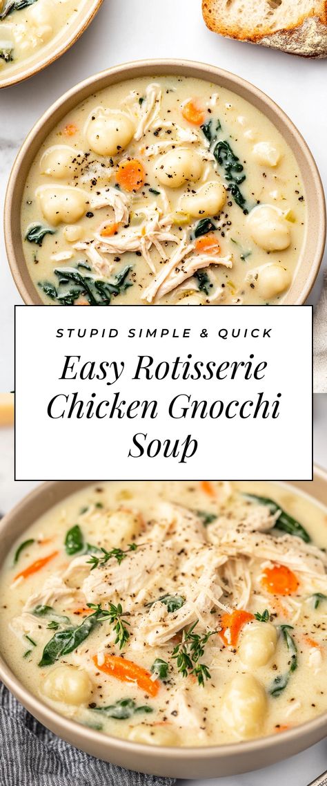 Image for Easy Rotisserie Chicken Gnocchi Soup