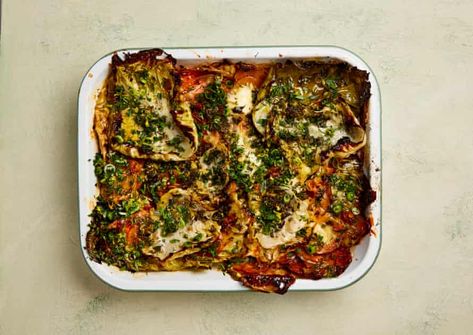 Pesto Mushrooms, Yotam Ottolenghi Recipes, Ottolenghi Recipes, Cabbage And Potatoes, Broken Record, Baked Squash, Potato Bake, Tray Bake Recipes, Tray Bake