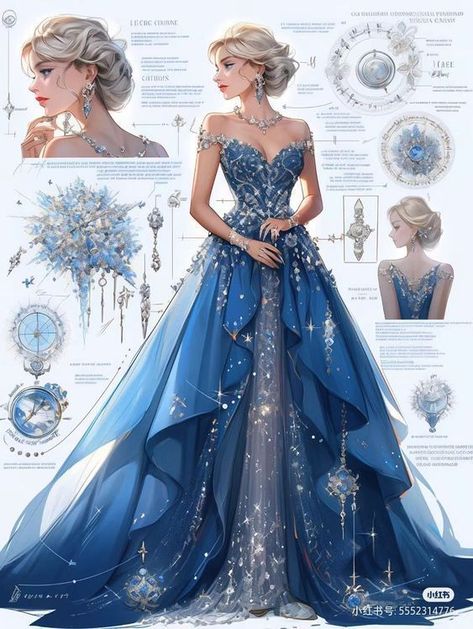 Dreamy Gowns, Dress Design Drawing, Old Fashion Dresses, Fantasy Dresses, Fashion Drawing Dresses, Royal Dresses, Dress Design Sketches, Fashion Illustration Dresses, Dress Sketches