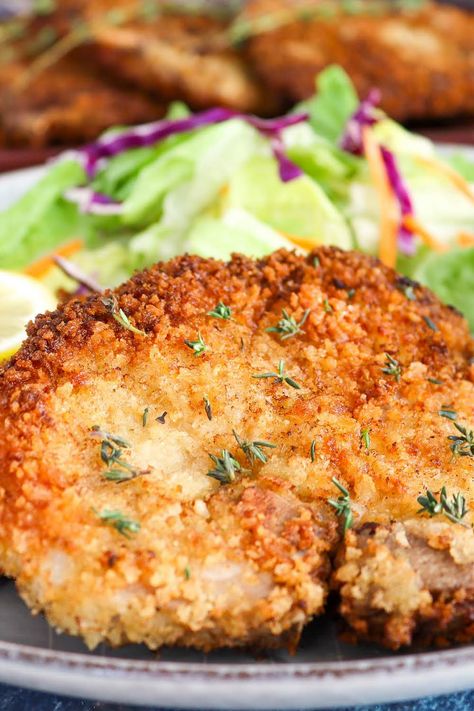 Breakfast Pork Chops, Panko Pork Chops, Pork Cutlet Recipes, Fried Pork Tenderloin, Meat Entrees, Mustard Pork Chops, Pork Entrees, Pork Chop Recipes Baked, Cutlets Recipes