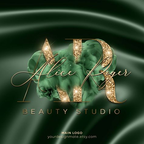 Emerald Green Logo, Beauty Logo, Jewellery Lo Luxury Logo Design Gold, Brows Logo, Logo Sparkle, Turquoise Logo, Sparkle Logo, Beauty Logo Makeup, Luxe Logo, Jewellery Logo, Free Business Logo