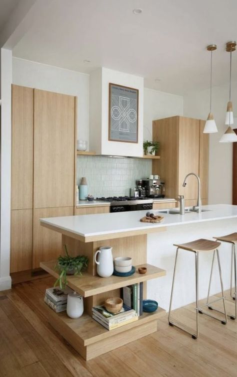 Dapur Skandinavia, Dapur Rustic, Mid Century Modern Kitchen Design, Model Dapur, Scandinavian Kitchen Design, Kitchen Ikea, Kabinet Dapur, Interior Minimalista, Mid Century Modern Kitchen