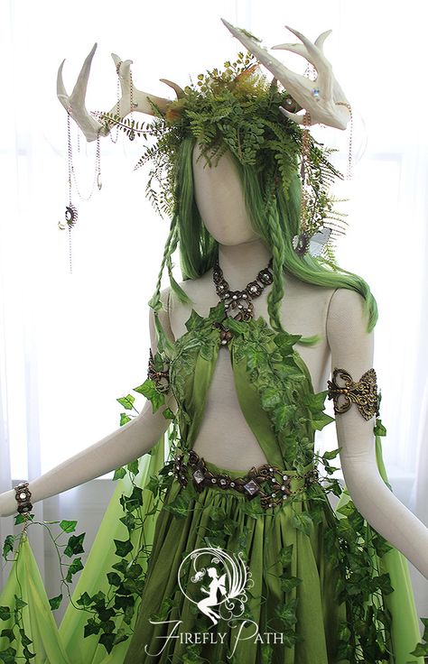 Dryad Costume, Garden Fairy Costume, Firefly Path, Fairy Costume Diy, Elf Cosplay, Fairy Cosplay, Fairy Festival, Elf Clothes, Elf Costume