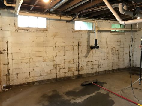 Old Basement Refresh, Phase 1 - Homegrown with Grace Unfinished Basement Low Ceiling, Block Wall Basement Ideas, Dingy Basement Makeover, Old Unfinished Basement Ideas, Basements Before And After, Cement Basement Remodel, Cover Basement Walls, Block Basement Wall Ideas, Drywall Basement Walls