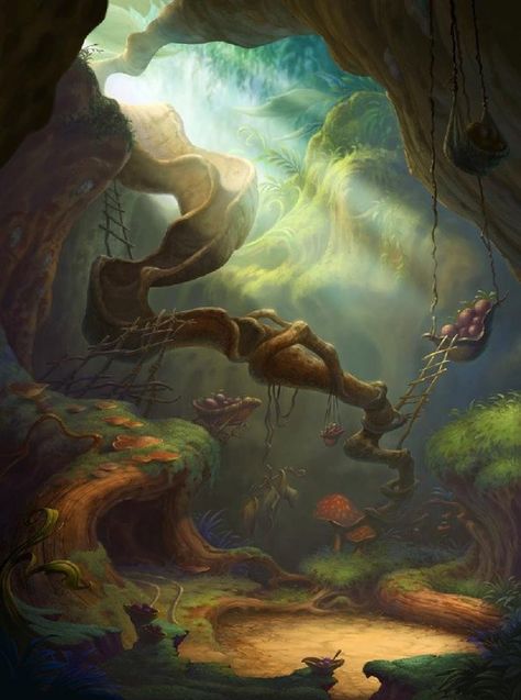 Pixie Hollow Map, Pixie Hollow Concept Art, Tinkerbell Concept Art, Disney Fairies Aesthetic, Disney Fairies Wallpaper, Disney Fairies Art, Fairy Magic Mystical Forest, Pixie Hollow Aesthetic, Fairy Jungle