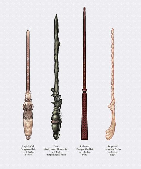 Custom Wands Harry Potter, Wizard Wand Design, Wand Designs Drawings, Wand Concept Art, Custom Wands Designs, Magic Wand Illustration, Hogwarts Wands, Magic Wand Design, Custom Wands