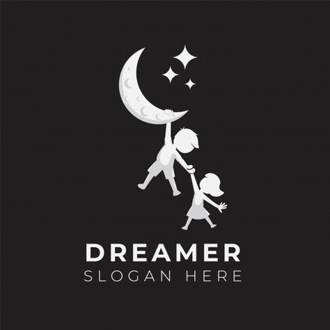 Dream Logo Design Ideas, Dreamers Logo, Dream Logo Design, 1st Birthday Wishes, G Logo Design, Logo Design Illustration, Dream Logo, Logo Character, Author Branding